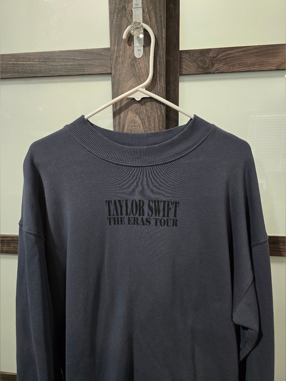NWOT Taylor SWIFT ERAS Merch Blue Crewneck Sweater sz M (Bought In New Orleans) - Picture 2 of 5